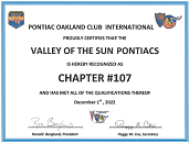POCI Chapter Certificate
